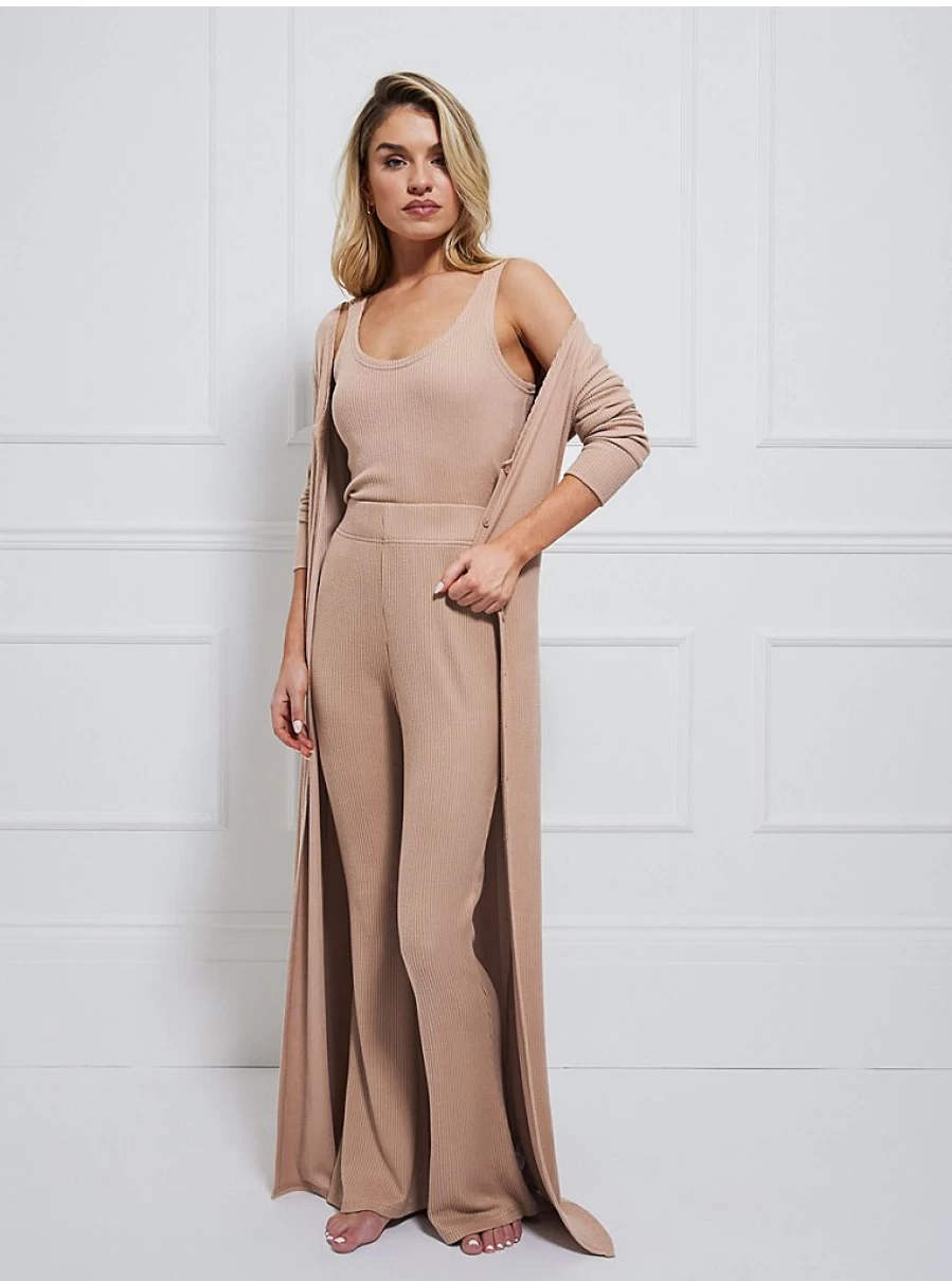"George at Asda Women's Mocha Ribbed Flared Lounge Pants | Billie Faiers Collection"
