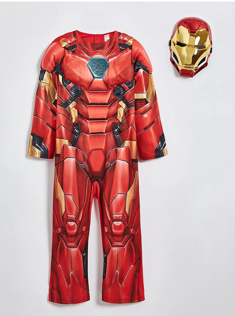 Kids Iron Man Red Superhero Costume - Marvel Fancy Dress by George at Asda
