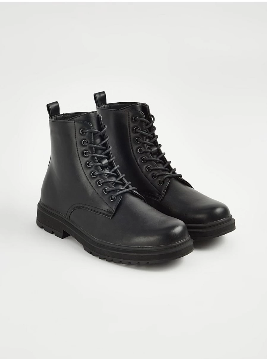 Men's Black Lace-Up Boots by George at Asda | Durable & Stylish Footwear