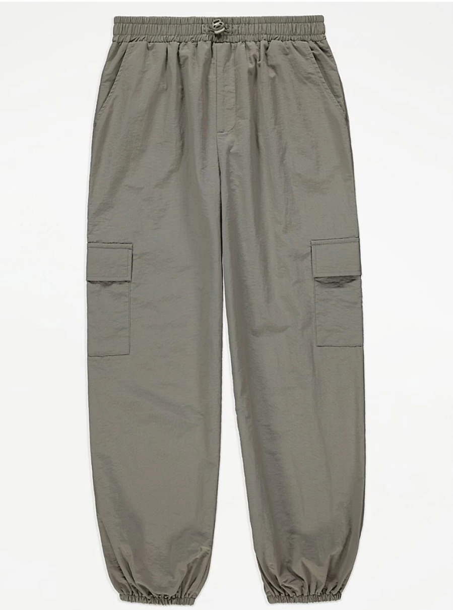 "George at Asda Kids Khaki Parachute Pants Review | Comfort & Style"