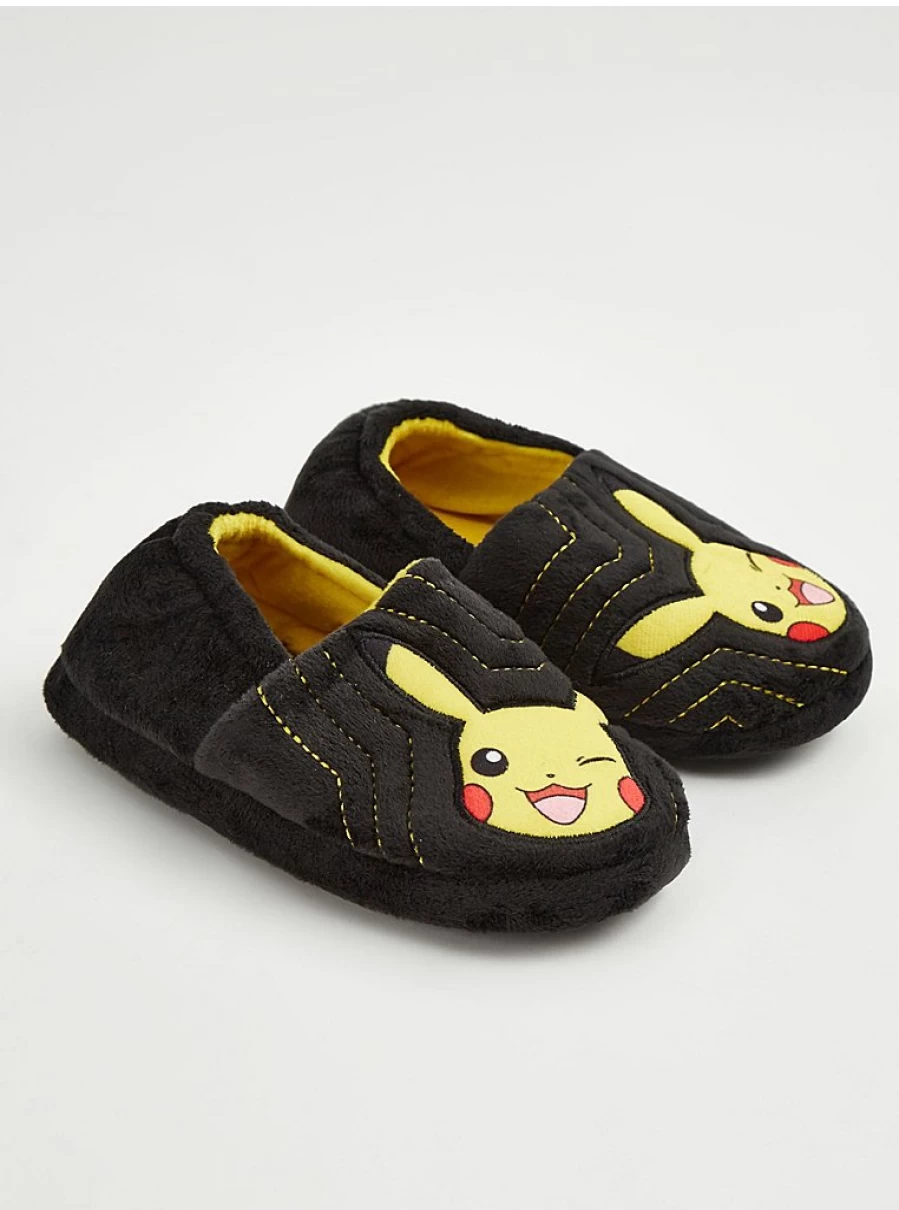 Pokemon Pikachu Slippers for Boys - George at Asda Kids' Comfortable Full Back House Shoes
