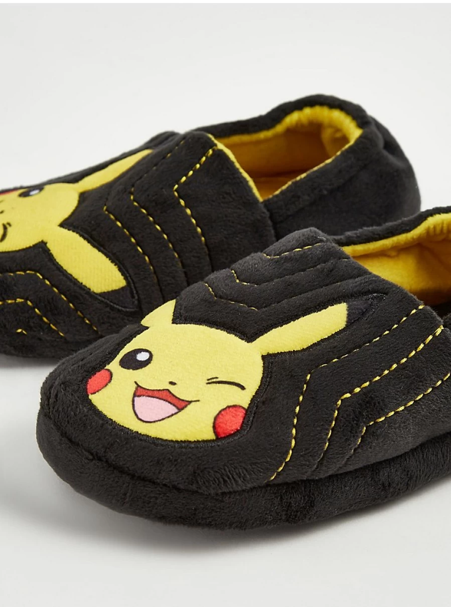 Pokemon Pikachu Slippers for Boys - George at Asda Kids' Comfortable Full Back House Shoes
