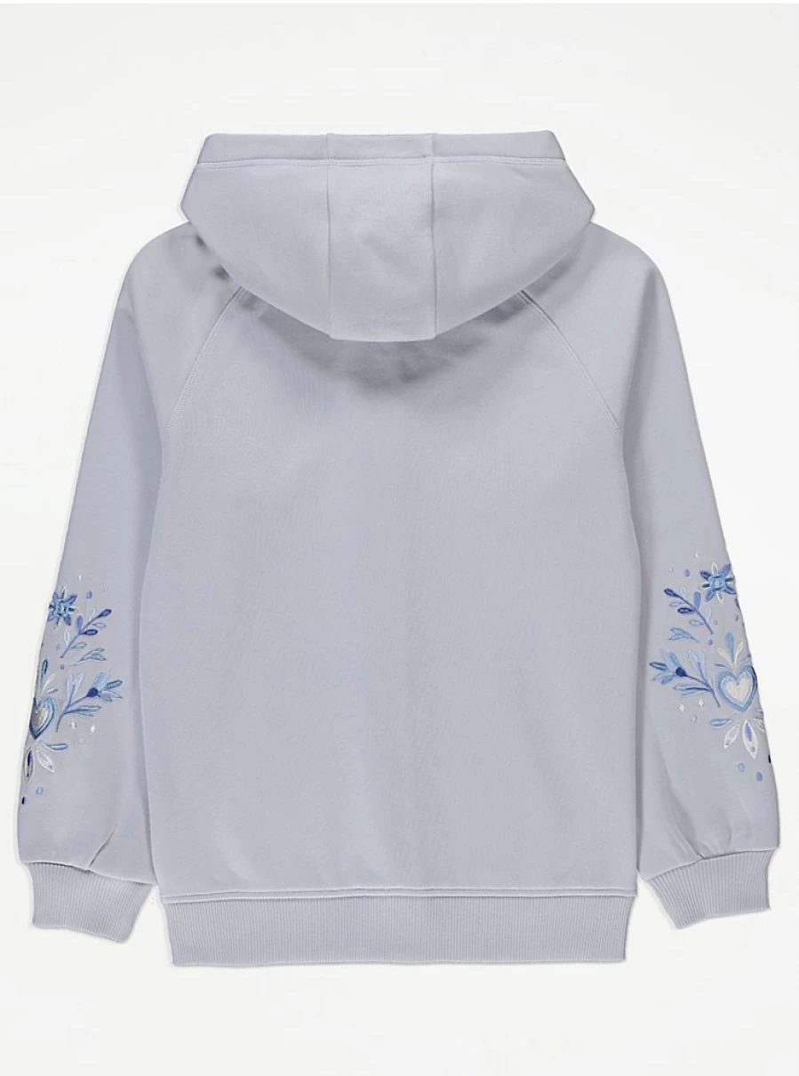 "George at Asda Kids Light Blue Floral Embroidered Zip-Up Hoodie | Review & Features"