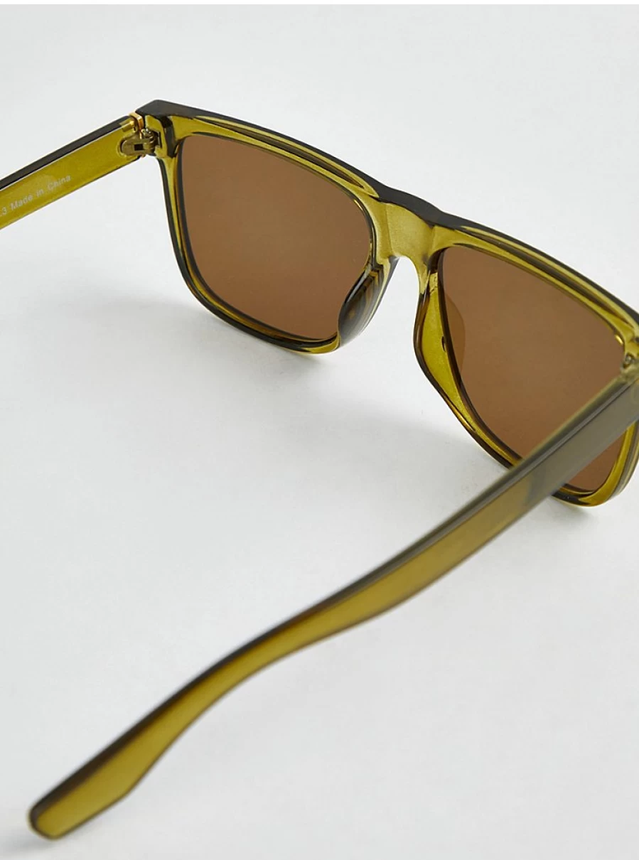 Men's Khaki Rectangle Sunglasses by George at Asda – Stylish & Durable