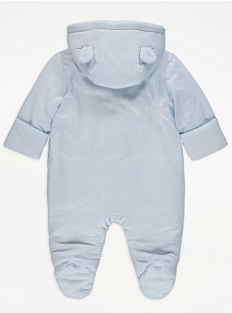"George at Asda Disney Winnie The Pooh Blue Pram Suit for Baby Boys – Warm & Cozy Winter Outfit"