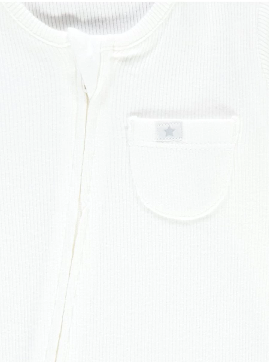 George at Asda Baby Ribbed Sleepsuits 3-Pack with Pockets & Zip Fastening – Soft Cotton Comfort