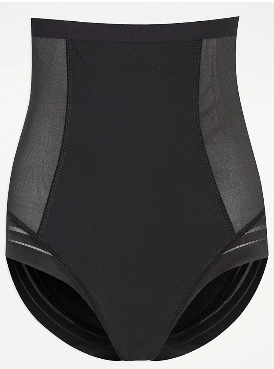 Black Chevron High Waisted Full Briefs by George at Asda | Comfortable Lingerie Panties for Women