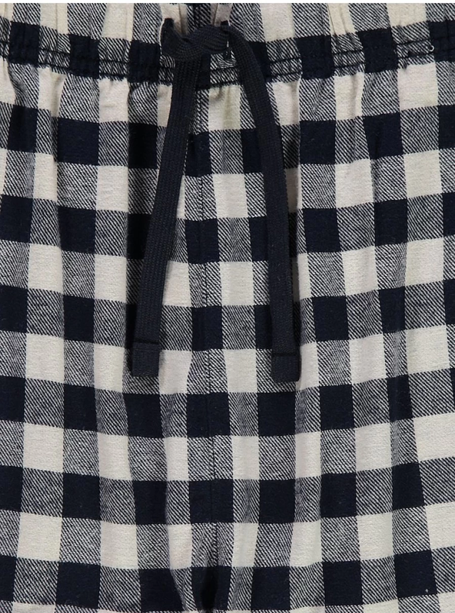 Men's Navy Checked Lounge Pants | Comfort Fit | George at Asda