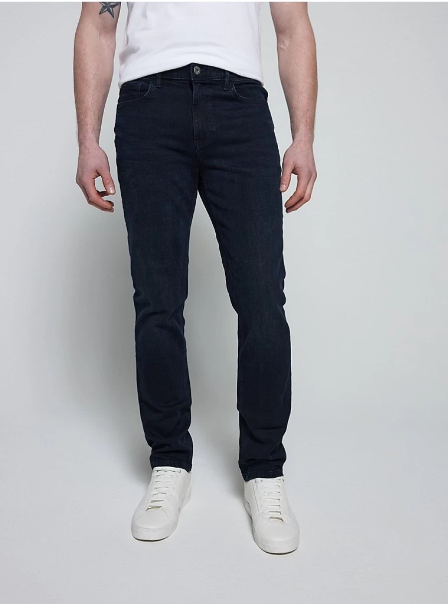 "George at Asda Men's Slim Fit Stretch Jeans in Dark Wash | Comfort & Style"