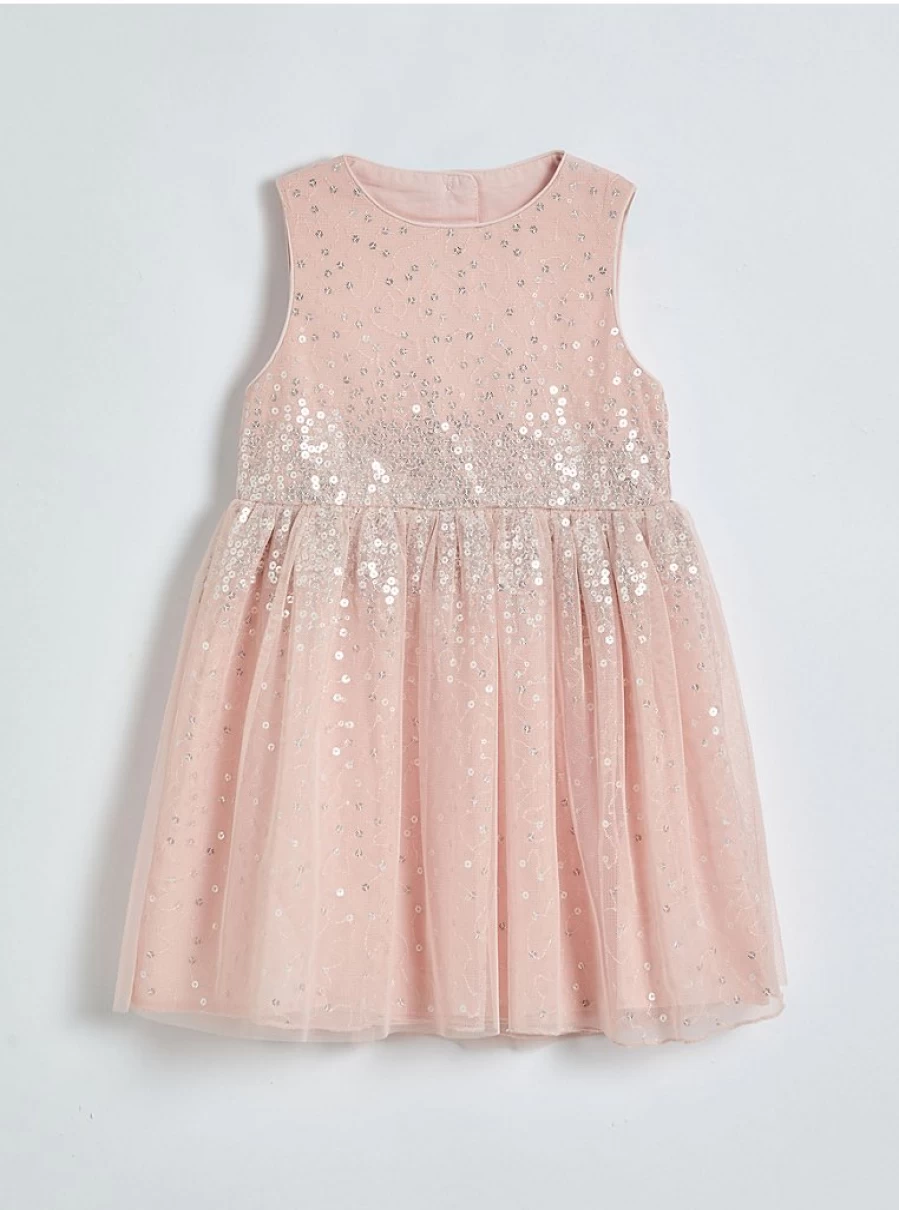 Girls Light Pink Tulle Sequin Party Dress by George at Asda | Kids Formal Wear Review