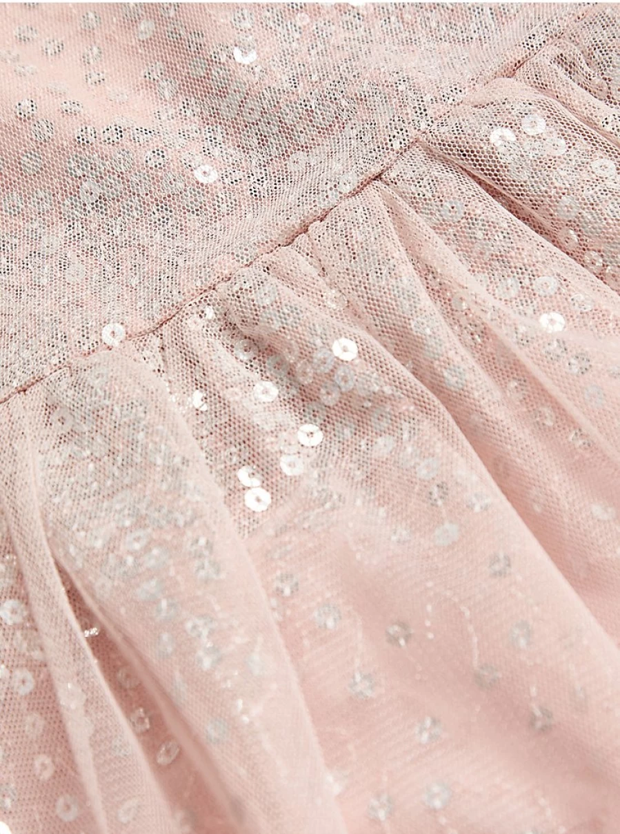 Girls Light Pink Tulle Sequin Party Dress by George at Asda | Kids Formal Wear Review