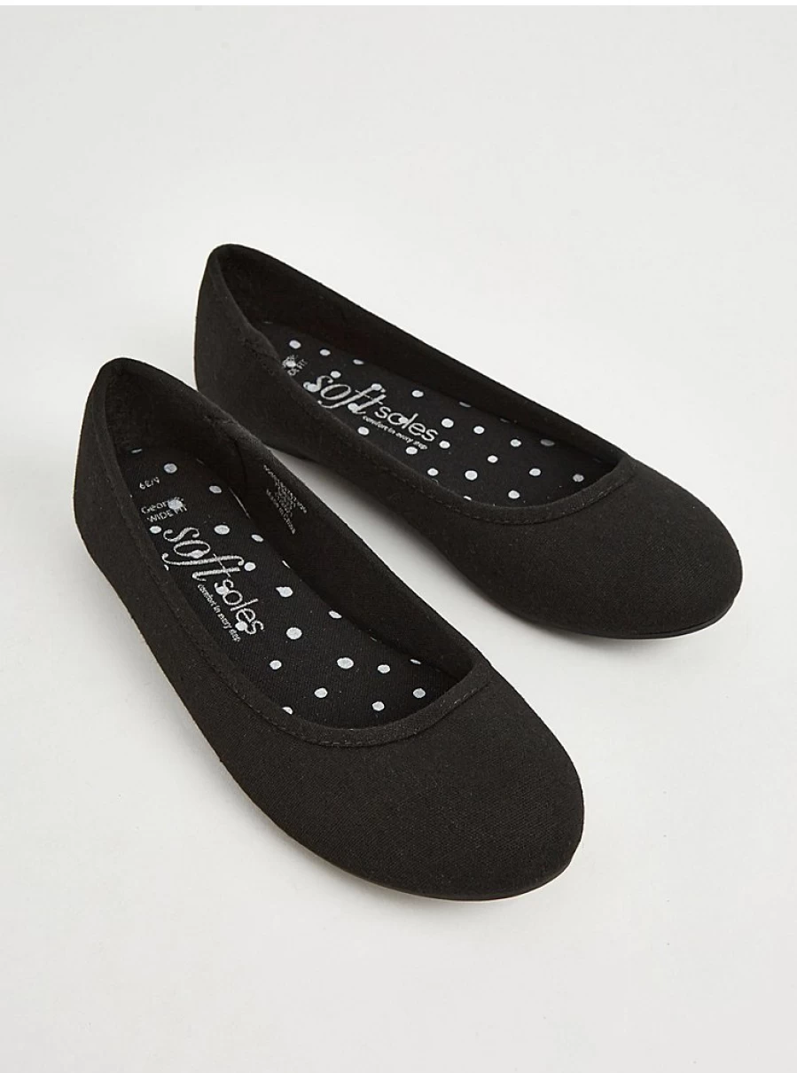 "George at Asda Women's Wide Fit Black Ballet Flats – Comfortable & Stylish Ballet Shoes Review"