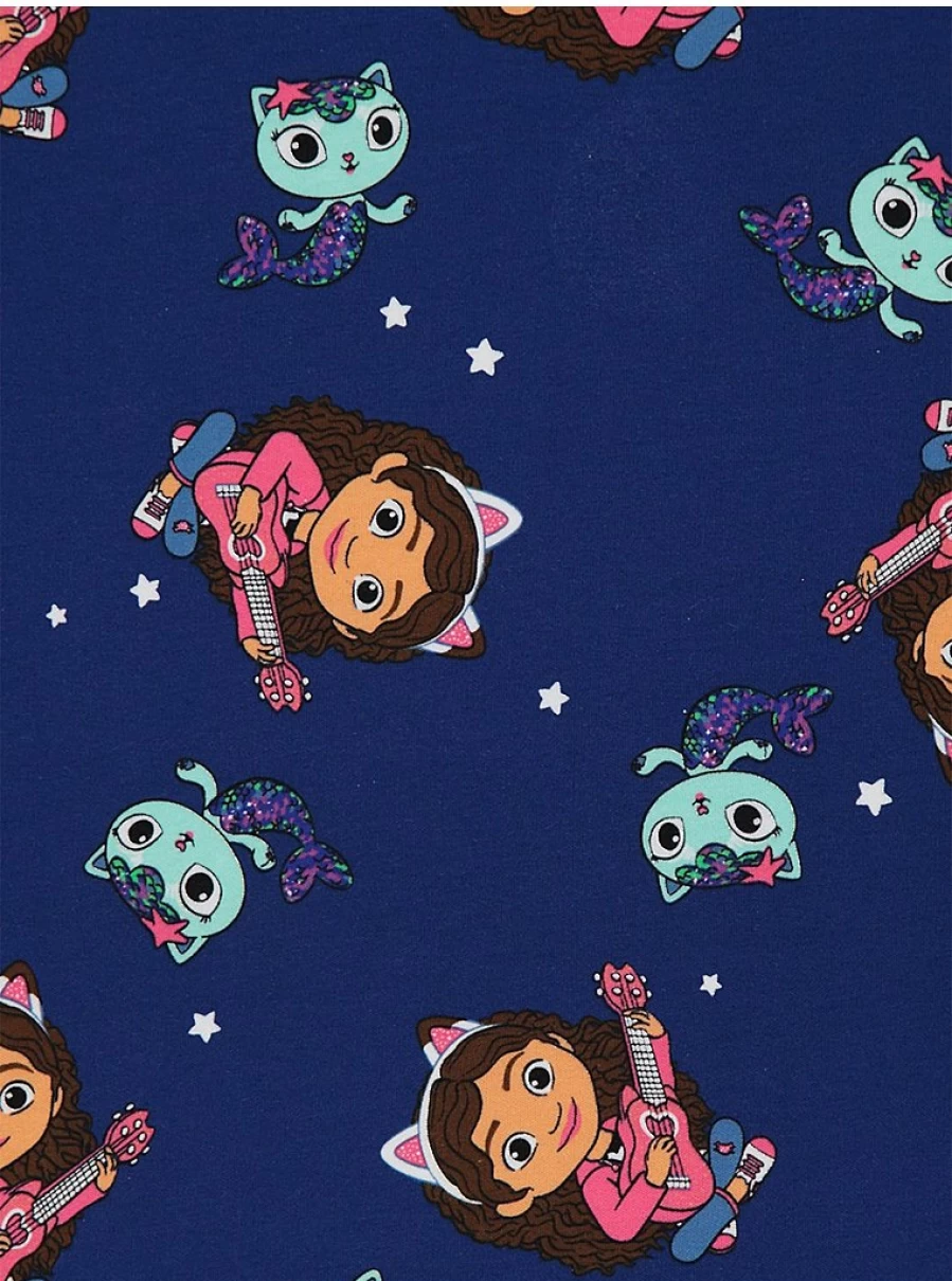 "George at Asda Kids Navy Gabby's Dollhouse Short Pyjamas | Comfortable & Fun Pajamas for Children"
