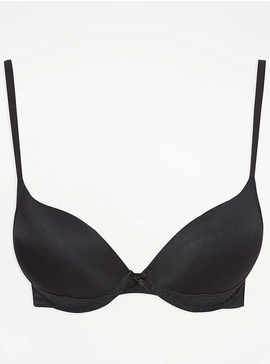 "George at Asda Women's Black Plunge Bra – 2 Sizes Bigger for Enhanced Fit | Lingerie Reviews"