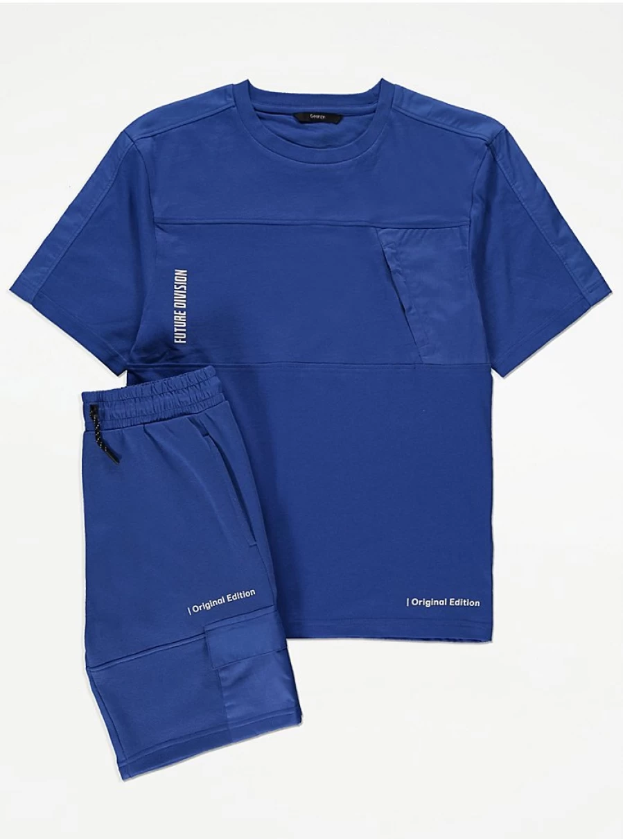 "George at Asda Boys' Blue Future Division T-Shirt & Cargo Shorts Outfit Set Reviews"