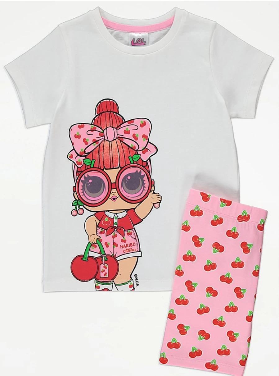 "L.O.L. Surprise! Girls' T-Shirt & Cycling Shorts Outfit Set | George at Asda"
