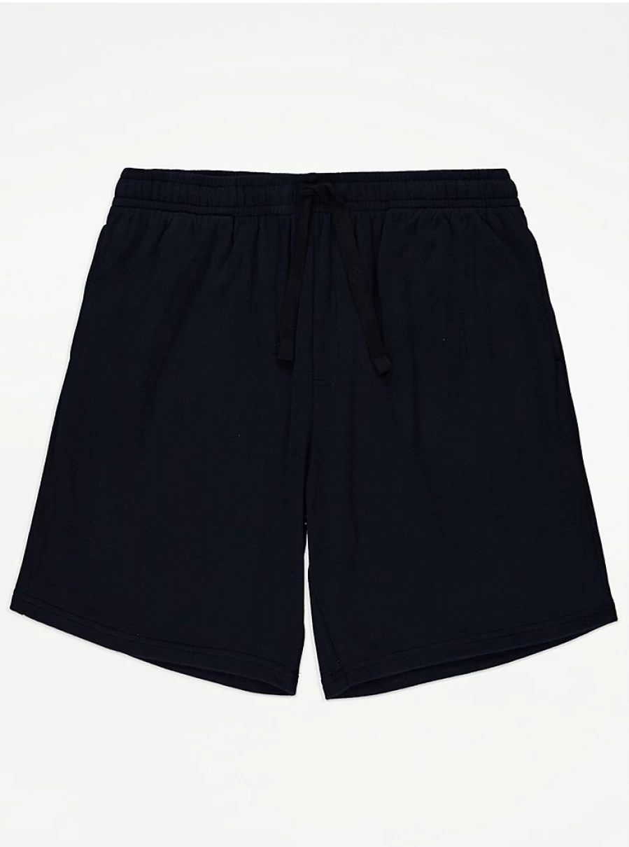 Men's Navy Striped Fleece Short Pyjamas | George at Asda | Comfort Sleepwear