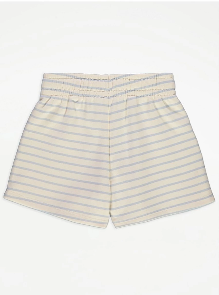 Girls' Cream Stripe Jersey Shorts by George at Asda | Comfortable Kids' Summer Shorts Review