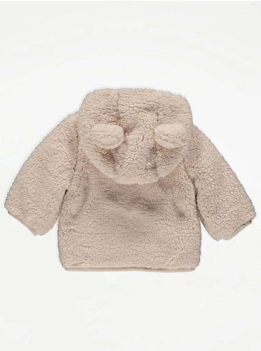 "George at Asda Boys' Neutral Borg Fleece Jacket – Warm & Comfortable Baby Outerwear"