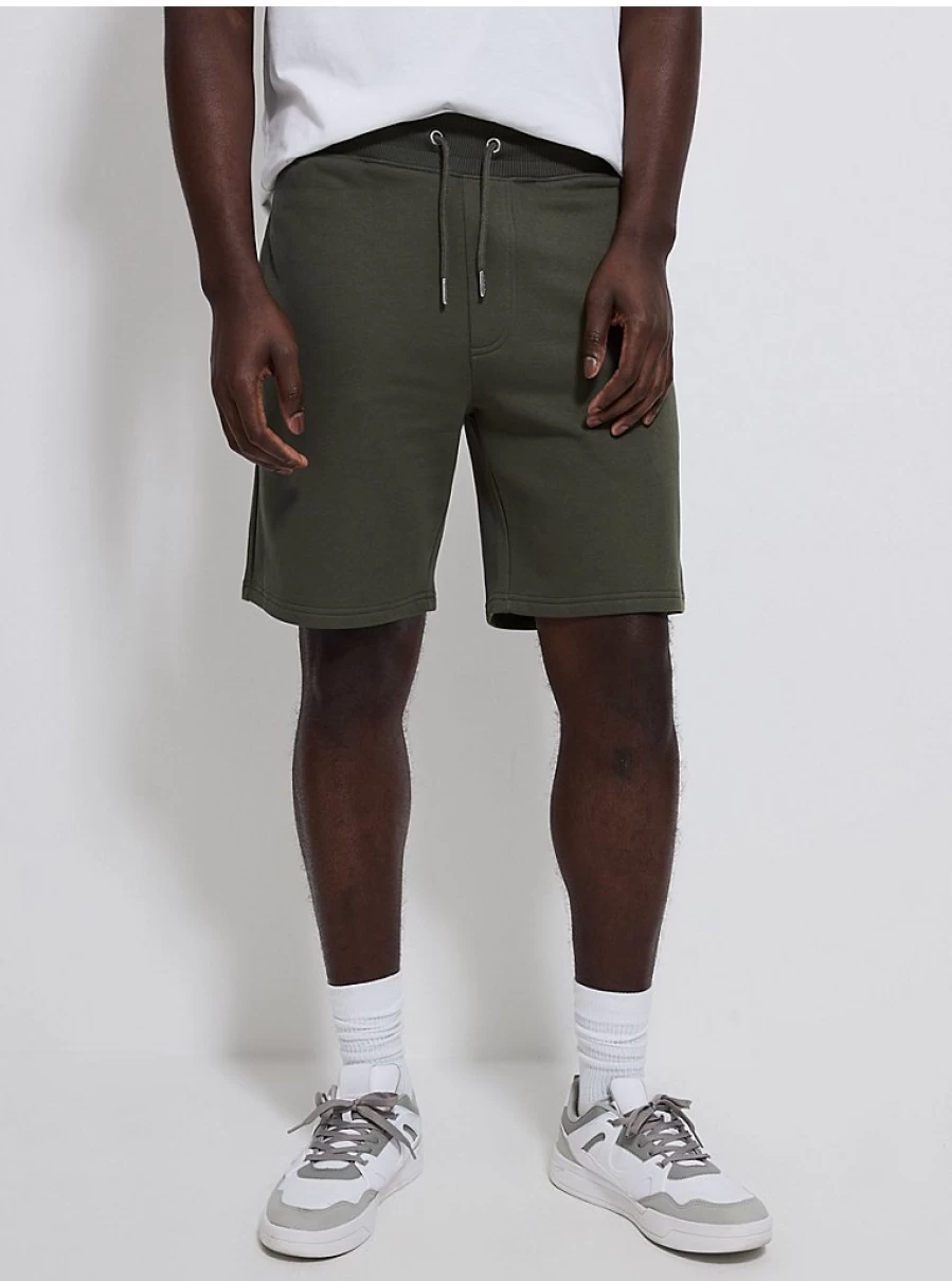 Men's Khaki Jersey Shorts by George at Asda | Comfort Fit Casual Summer Shorts