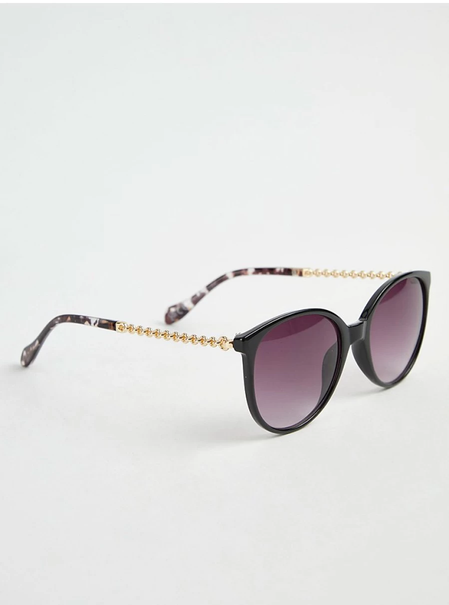 Women's Black Round Chain Arm Sunglasses by George at Asda – Stylish & Trendy Review