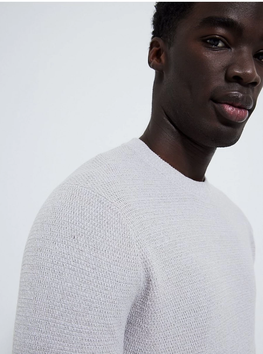 "George at Asda Boys Grey Textured Knit Jumper | Soft Casual Pullover"