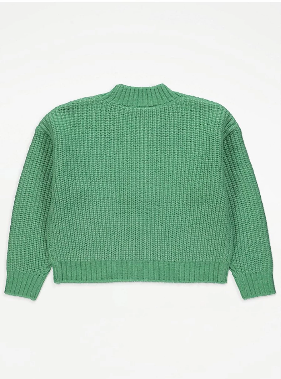 "George at Asda Kids Green Knitted Short Boxy Cardigan Review"