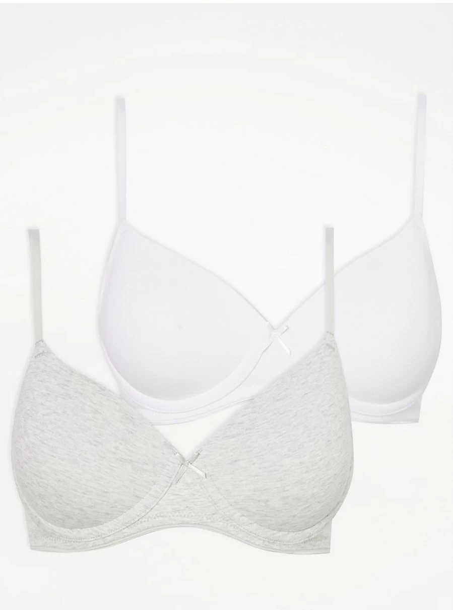 "George at Asda Women's Padded Underwire Bras 2-Pack | Comfortable Lingerie Set"