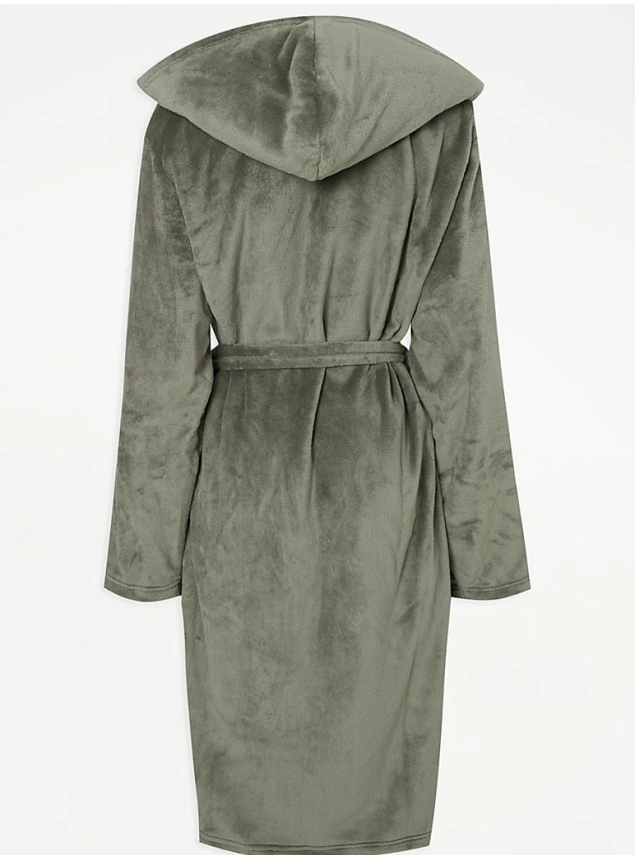 Men's Khaki Borg Fleece Lined Dressing Gown by George at Asda – Warm & Comfortable Review