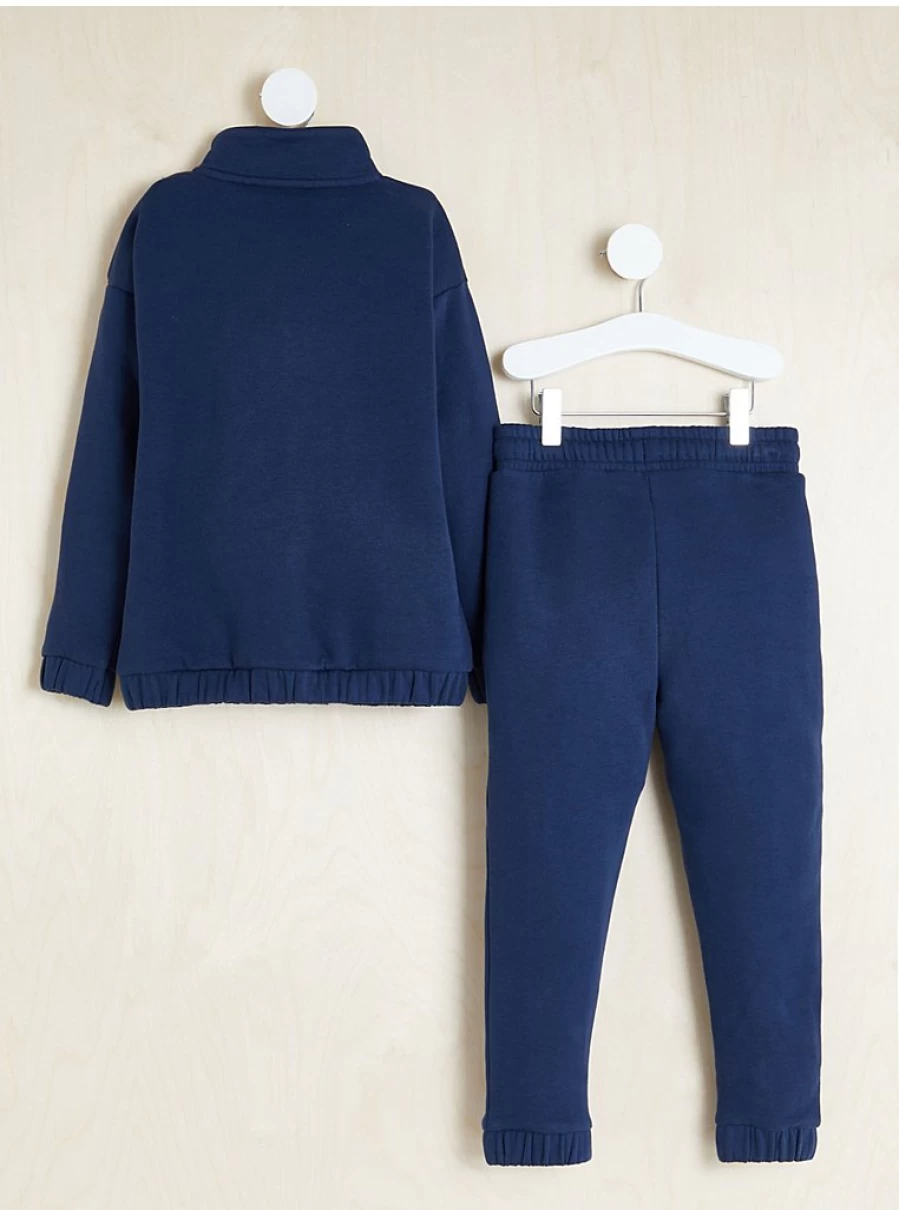 "George at Asda Boys Navy Zip Up Sweatshirt & Joggers Set – Billie Faiers Collection"