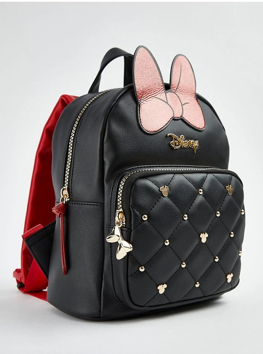 Disney Minnie Mouse Girls' Black Quilted Mini Backpack by George at Asda | Kids' Fashion Accessories