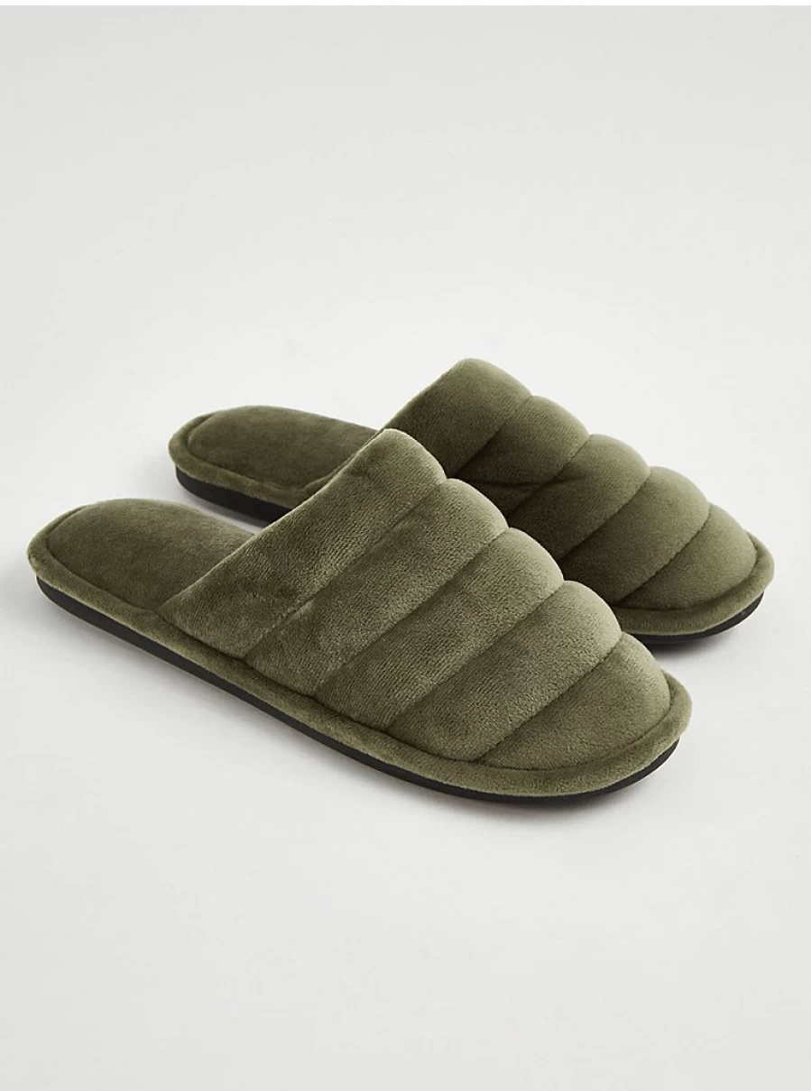 Men's Khaki Bubble Mule Slippers by George at Asda | Comfort & Style Review