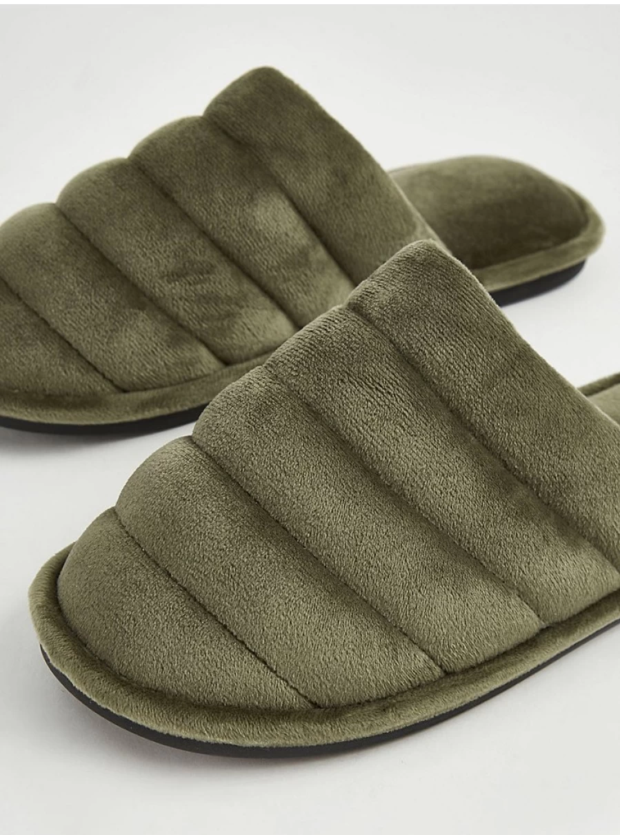 Men's Khaki Bubble Mule Slippers by George at Asda | Comfort & Style Review