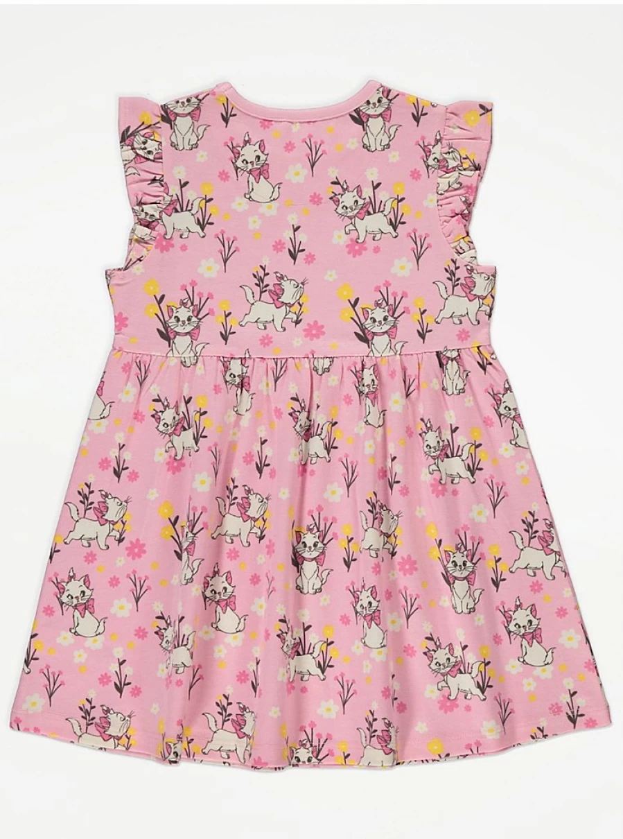 "George at Asda Disney Aristocats Marie Pink Jersey Dress for Girls"