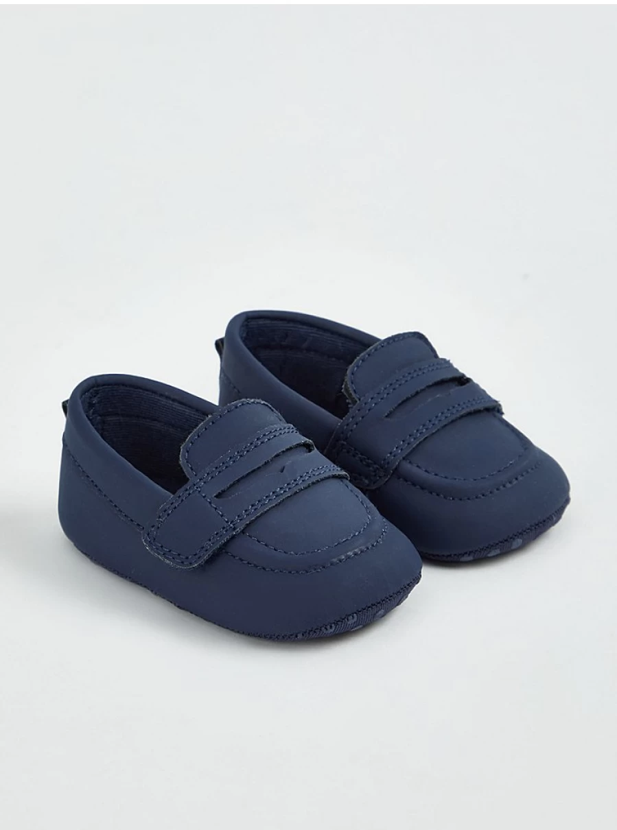 Boys Navy Blue Slip-On Loafers by George at Asda – Comfortable Kids Shoes