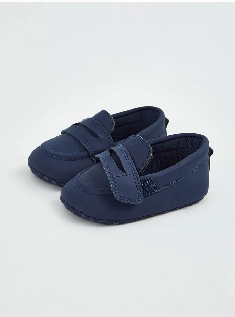 Boys Navy Blue Slip-On Loafers by George at Asda – Comfortable Kids Shoes