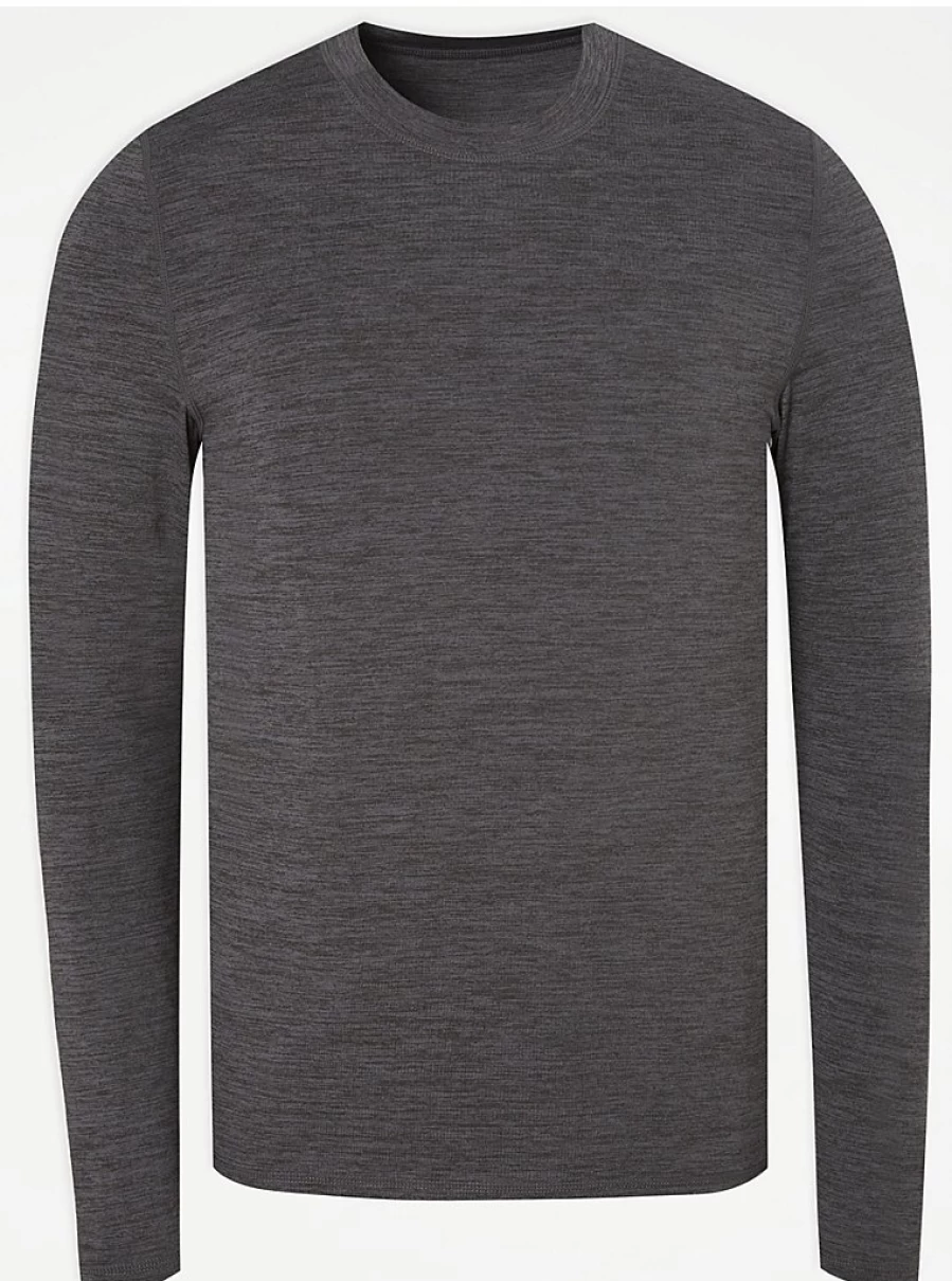 Men's Grey Thermal Long Sleeve Top - George at Asda Review & Buying Guide