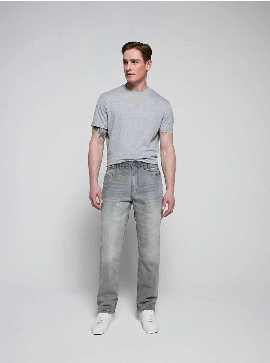Men's Grey Loose Fit Stretch Jeans | Comfort & Style | George at Asda