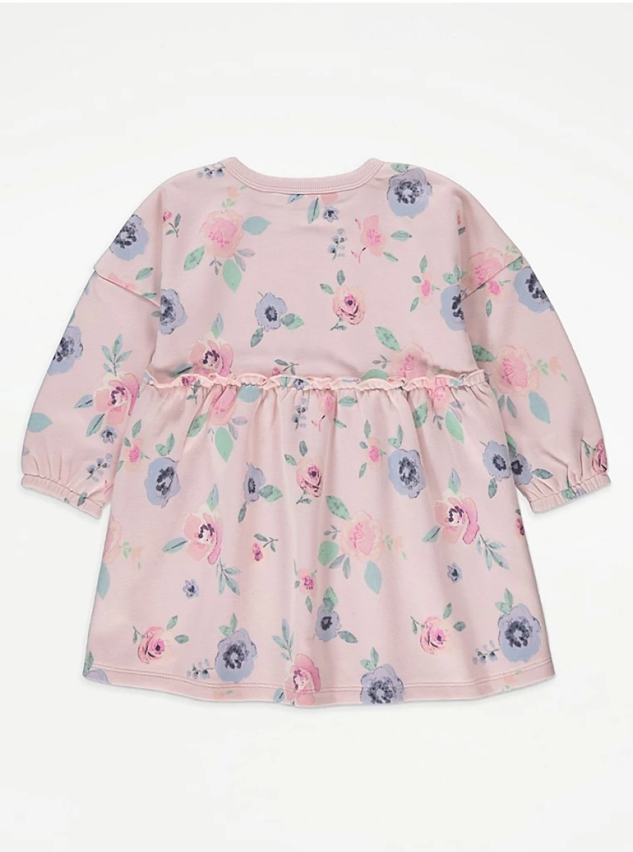 "George at Asda Girls' Pink Rose Knit Sweater Dress | Kids' Casual Wear Review"