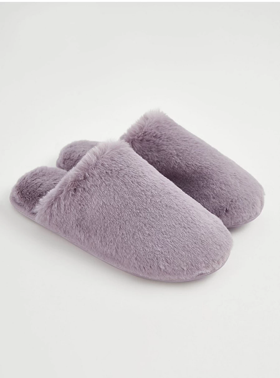 "George at Asda Lilac Faux Fur Mule Slippers | Cozy Indoor Slides Review"