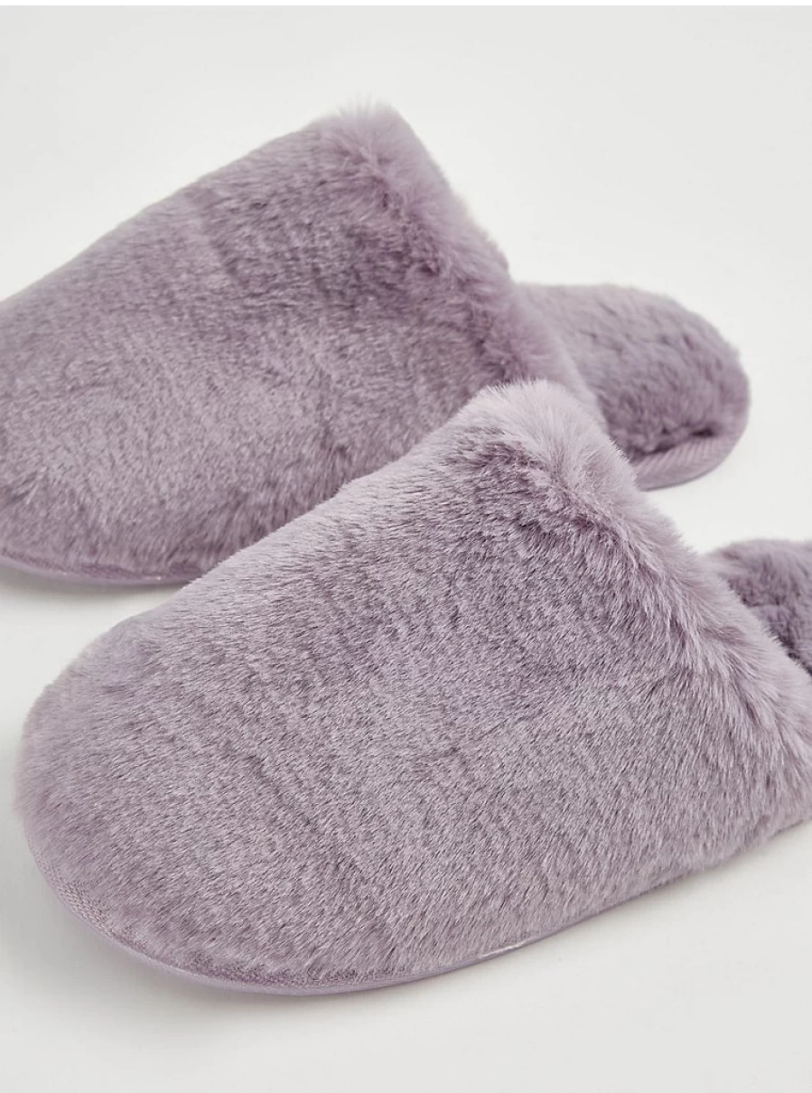 "George at Asda Lilac Faux Fur Mule Slippers | Cozy Indoor Slides Review"