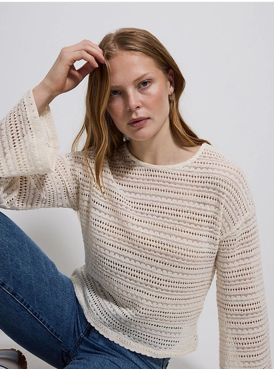"George at Asda Women's Cream Crochet Knitted Jumper | Soft Comfortable Sweater Review"