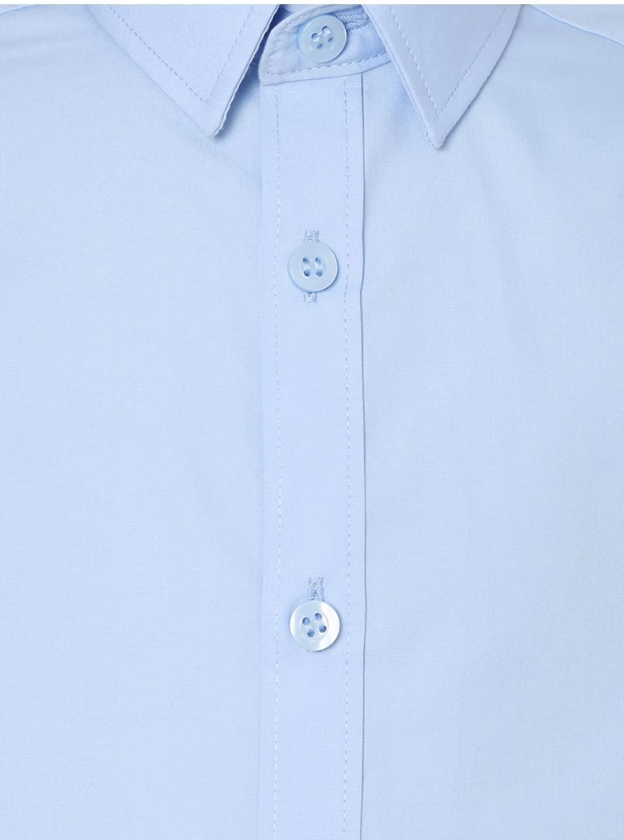 "George at Asda Boys' Light Blue Slim Fit Long Sleeve School Shirts 2-Pack – Comfortable & Stylish Uniform Essentials"
