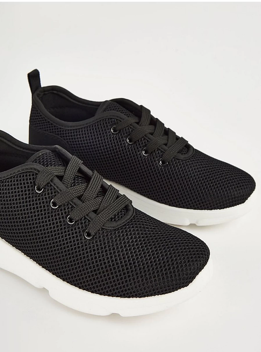 Women's Black Mesh Basic Trainers - Lightweight Comfortable Sneakers | George at Asda