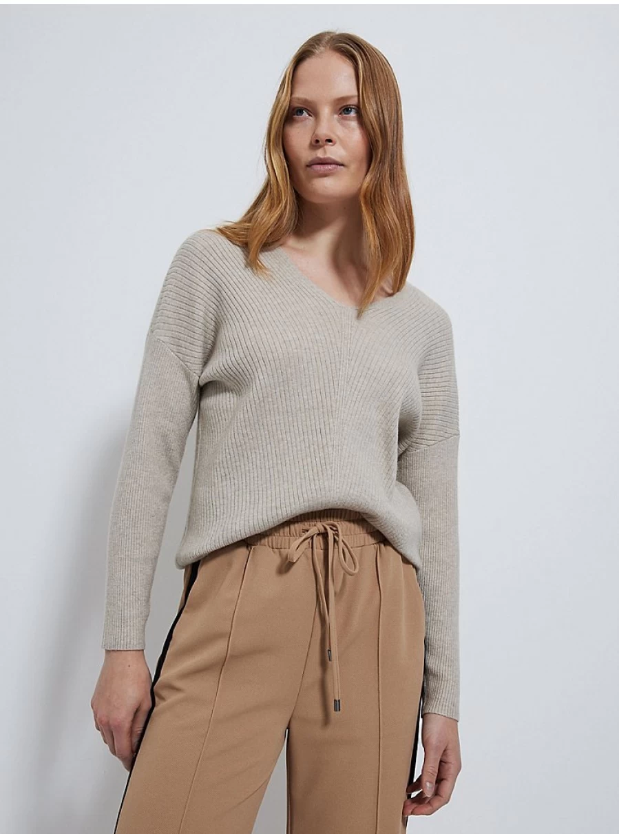"George at Asda Women's Neutral V-Neck Ribbed Tunic Top Review"