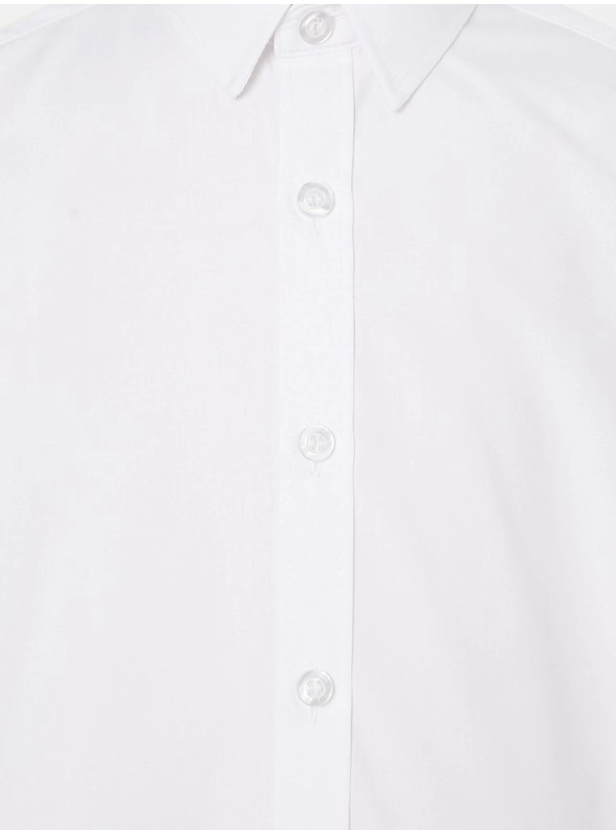 "George at Asda Boys' 5-Pack White Long Sleeve School Shirts for Kids – Comfortable Uniform Essentials"
