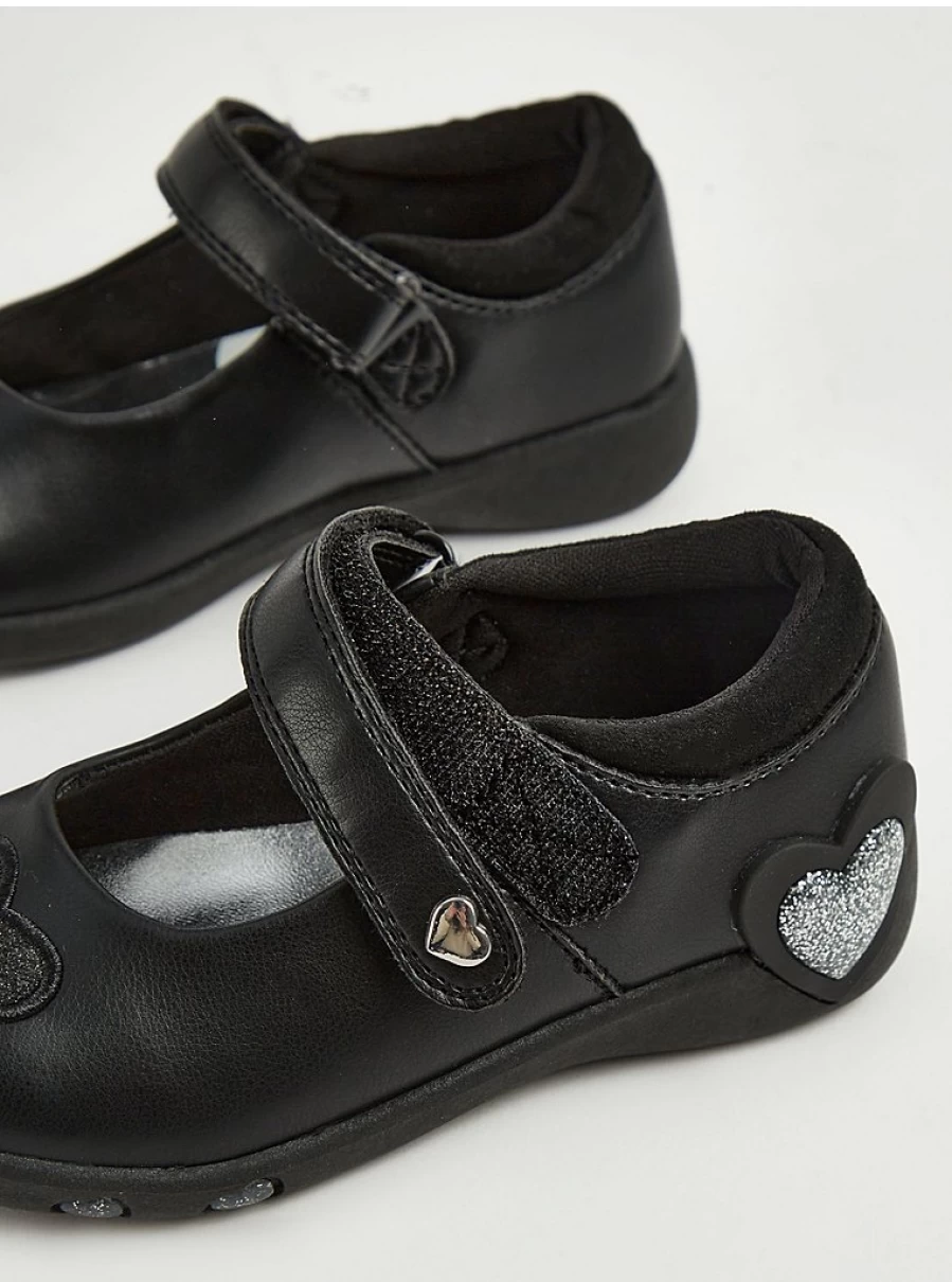 "George at Asda Black Heart Mary Jane School Shoes – Comfortable & Stylish School Footwear Reviews"