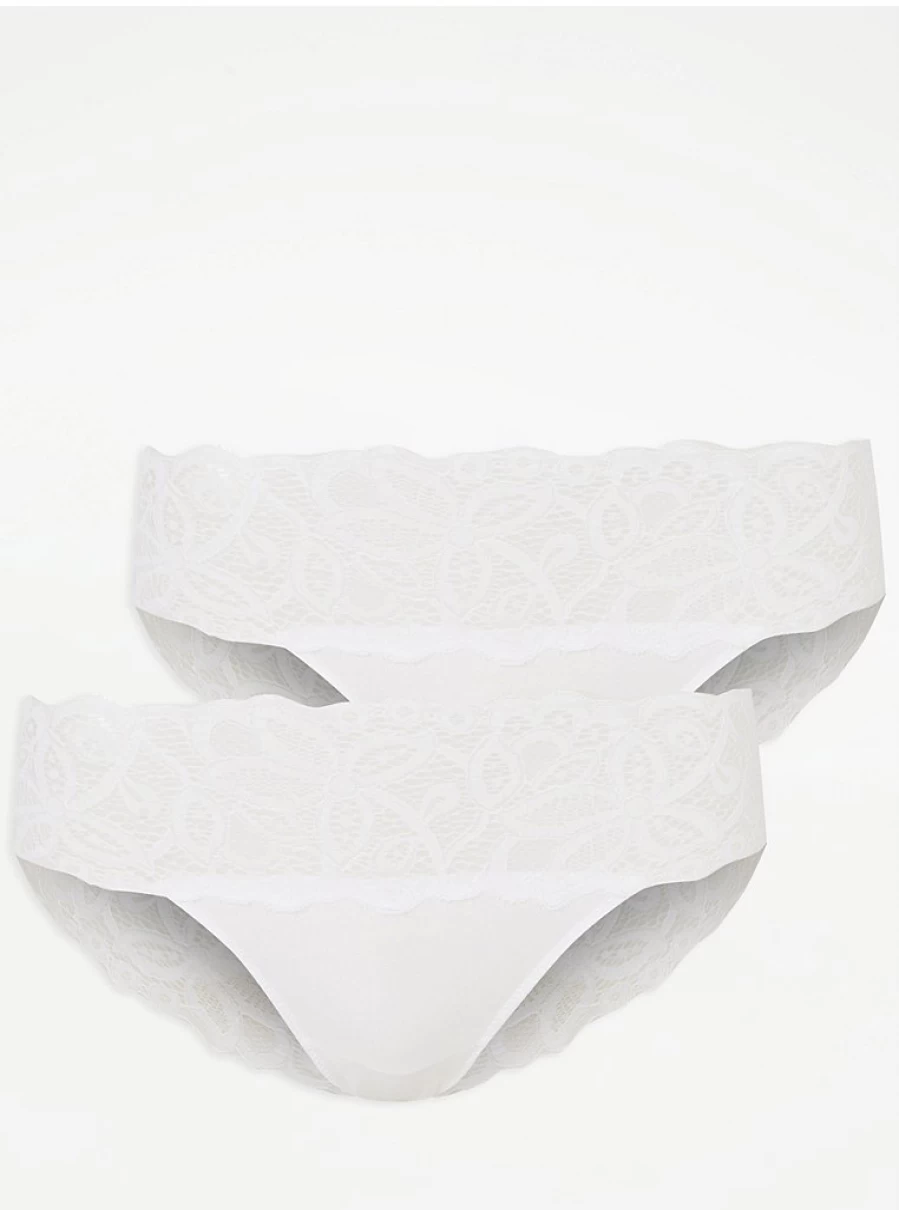 "George at Asda White Bandeau & Short Knickers 2-Pack Lingerie Set Review"