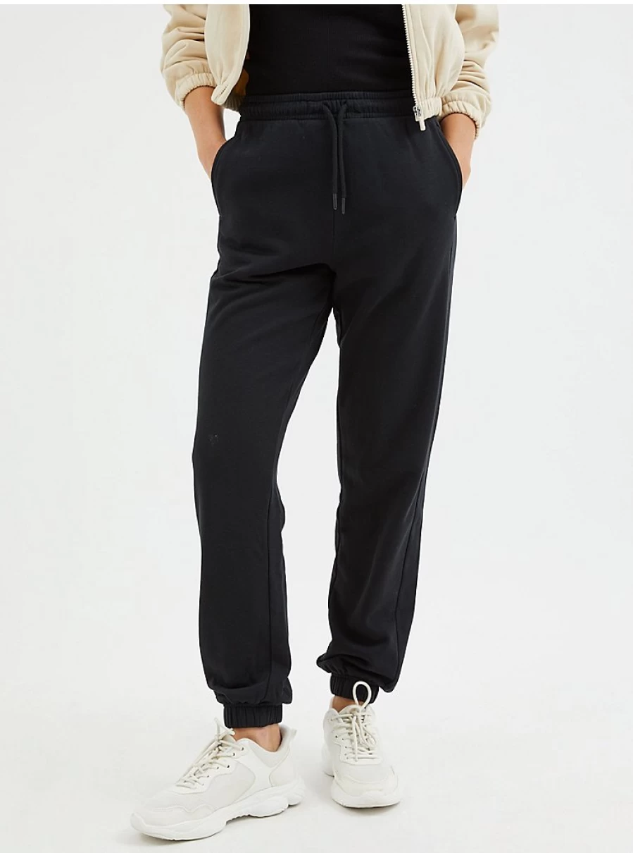 "George at Asda Women's Black Fleece-Lined Joggers – Warm & Comfortable Winter Pants"