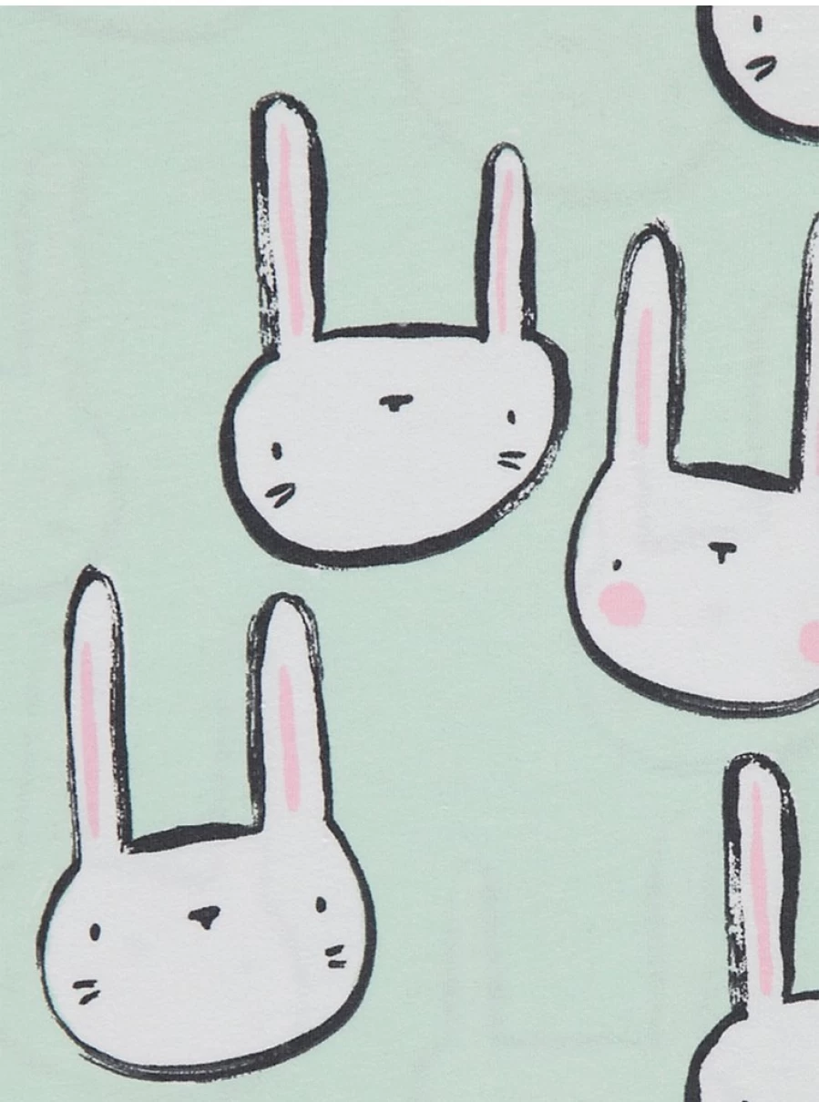 Girls' Pastel Bunny Print Short Sleeve Pyjama Set - 3 Pack | George at Asda